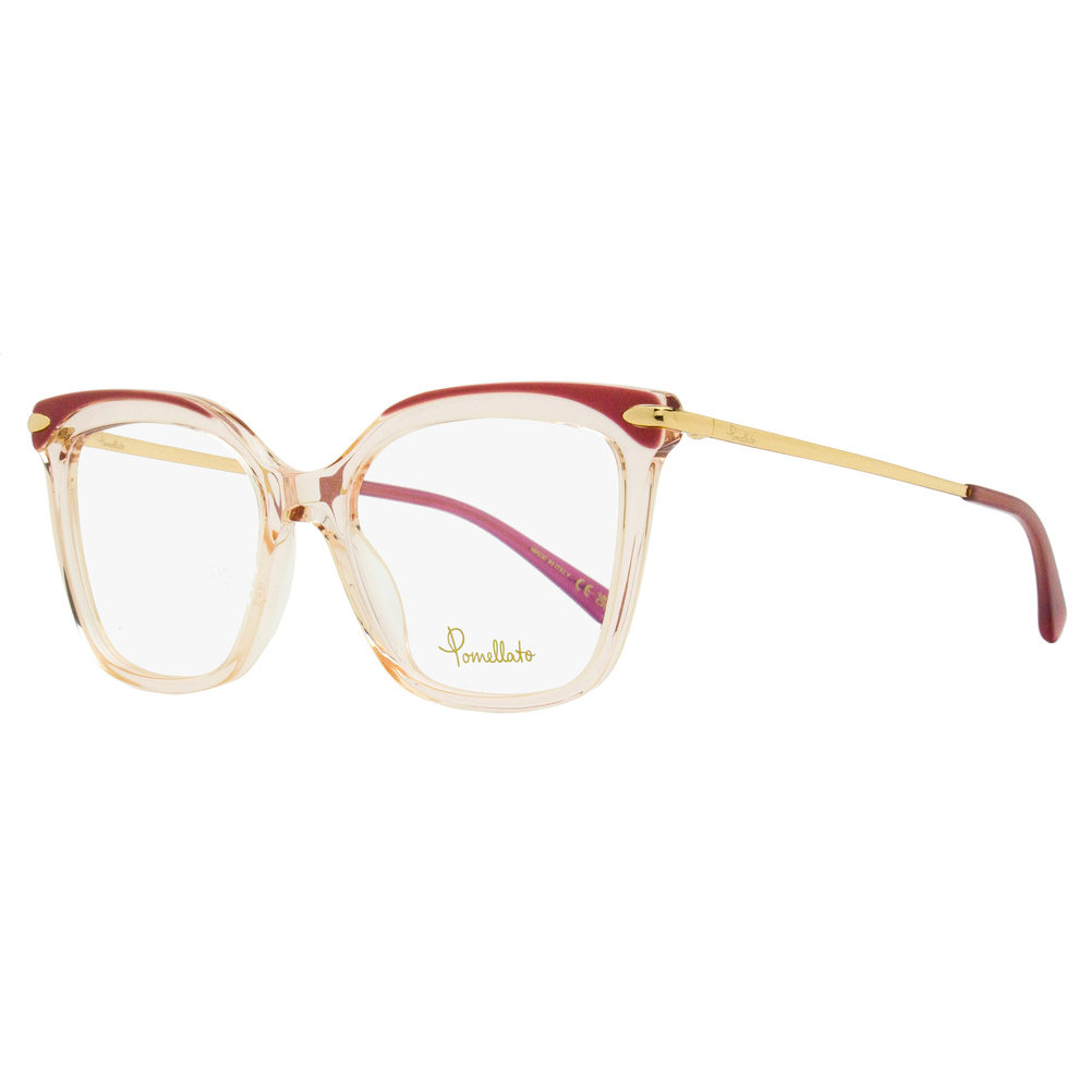 Pomellato Overlay Eyeglasses PM0094O 003 Transparent Rose/Gold 52mm